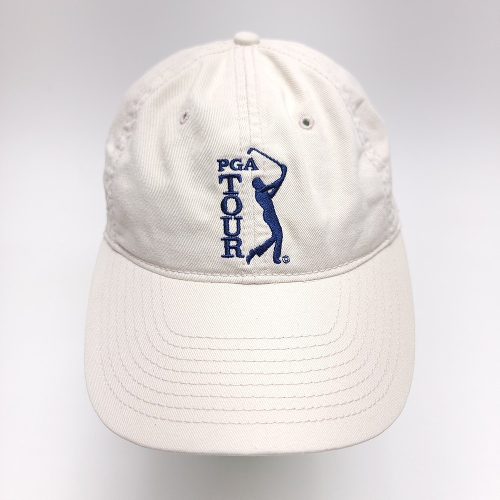 PGA TOUR‎ Golf Hat Strapback  Off White Baseball Cap Golfing